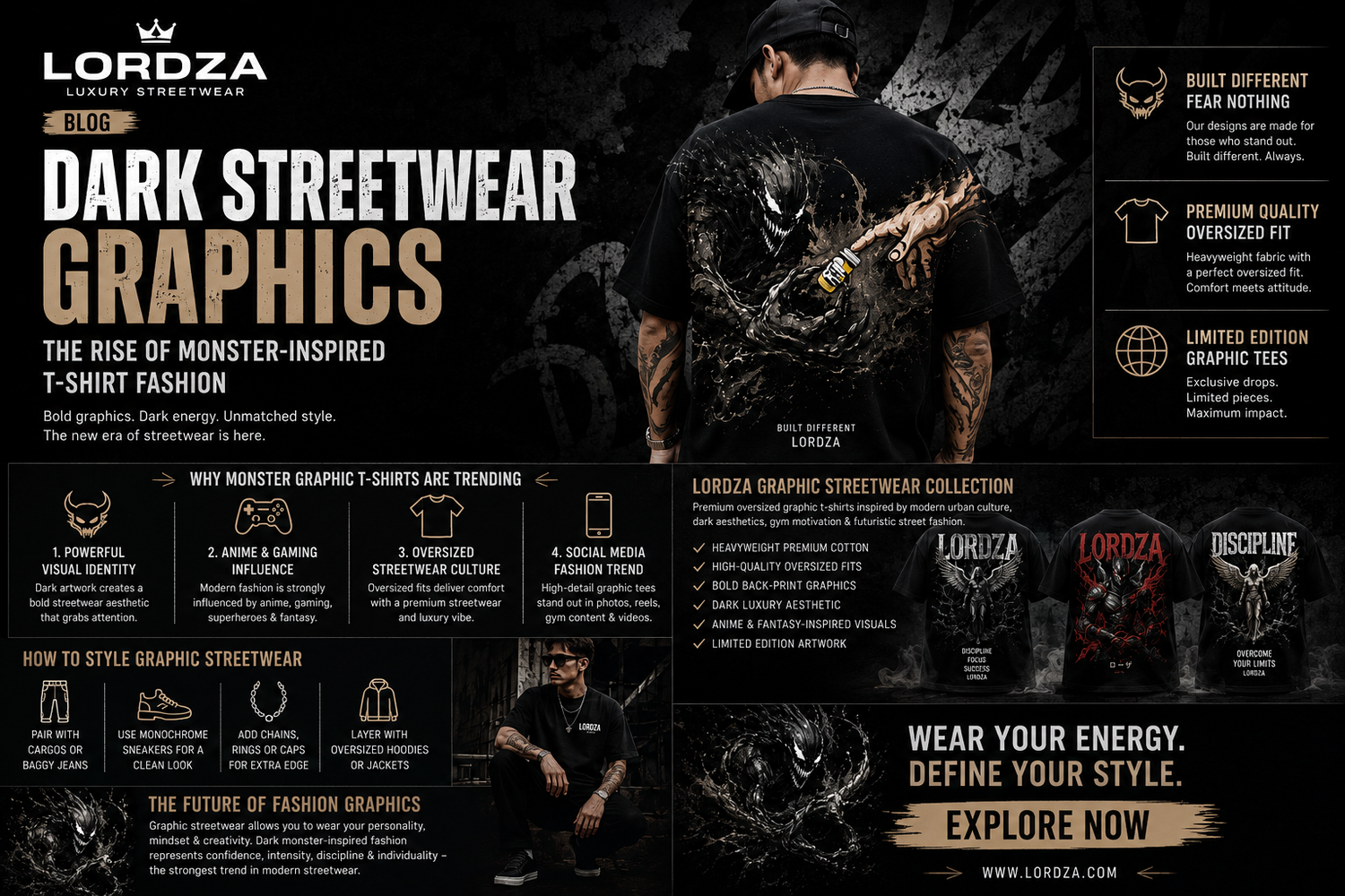 Dark Streetwear Graphics: The Rise of Monster-Inspired T-Shirt Fashion