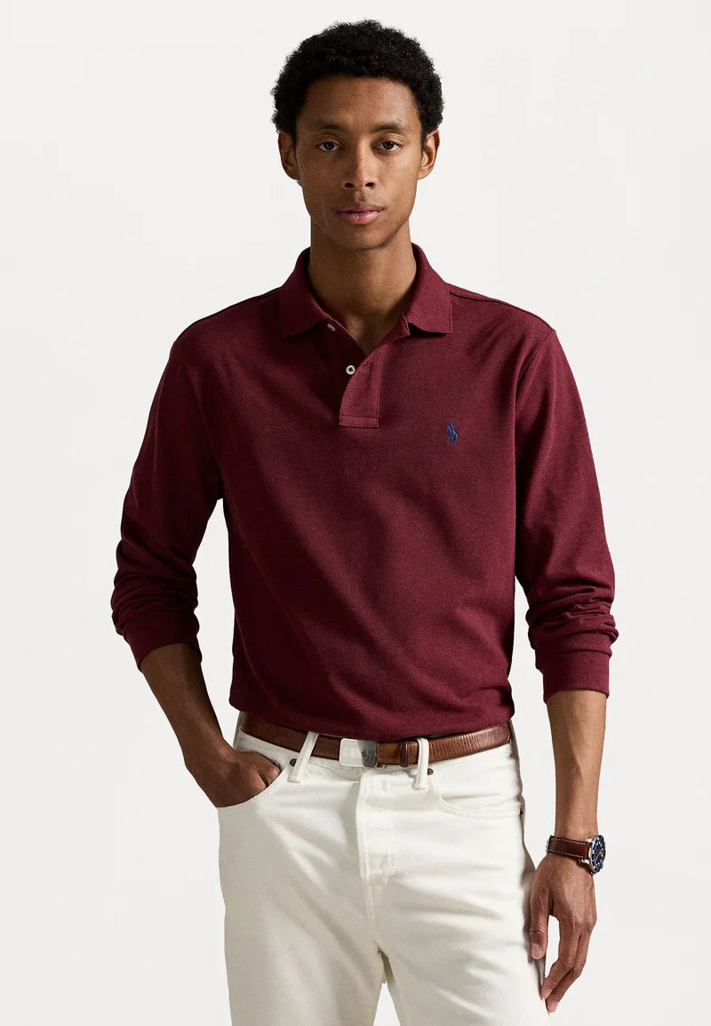 Polo  LONG SLEEVE - Langærmet T-shirt - spring wine heather