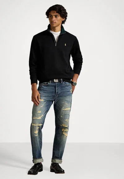 Polo  THE RL QUARTER ZIP SWEATSHIRT - Sweatshirt - black