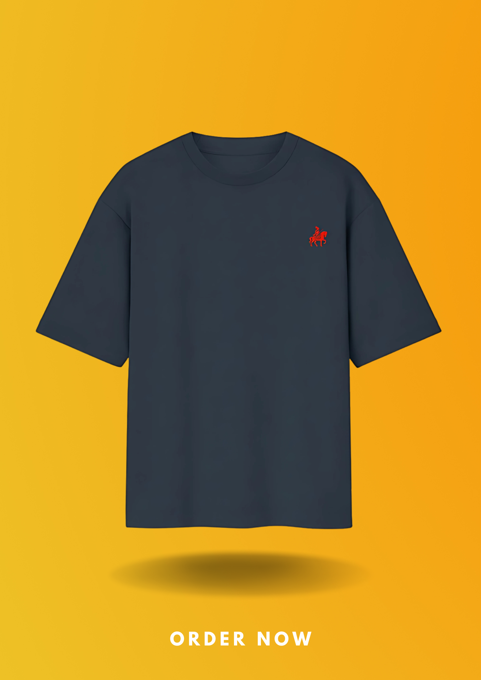 LORDZA Signature Emblem Oversized Standard Crew T-Shirt Oversized Standard T-Shirt