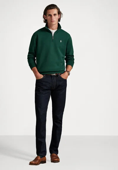 Polo DOUBLE-KNIT QUARTER-ZIP PULLOVER - Sweatshirt - vintage pine