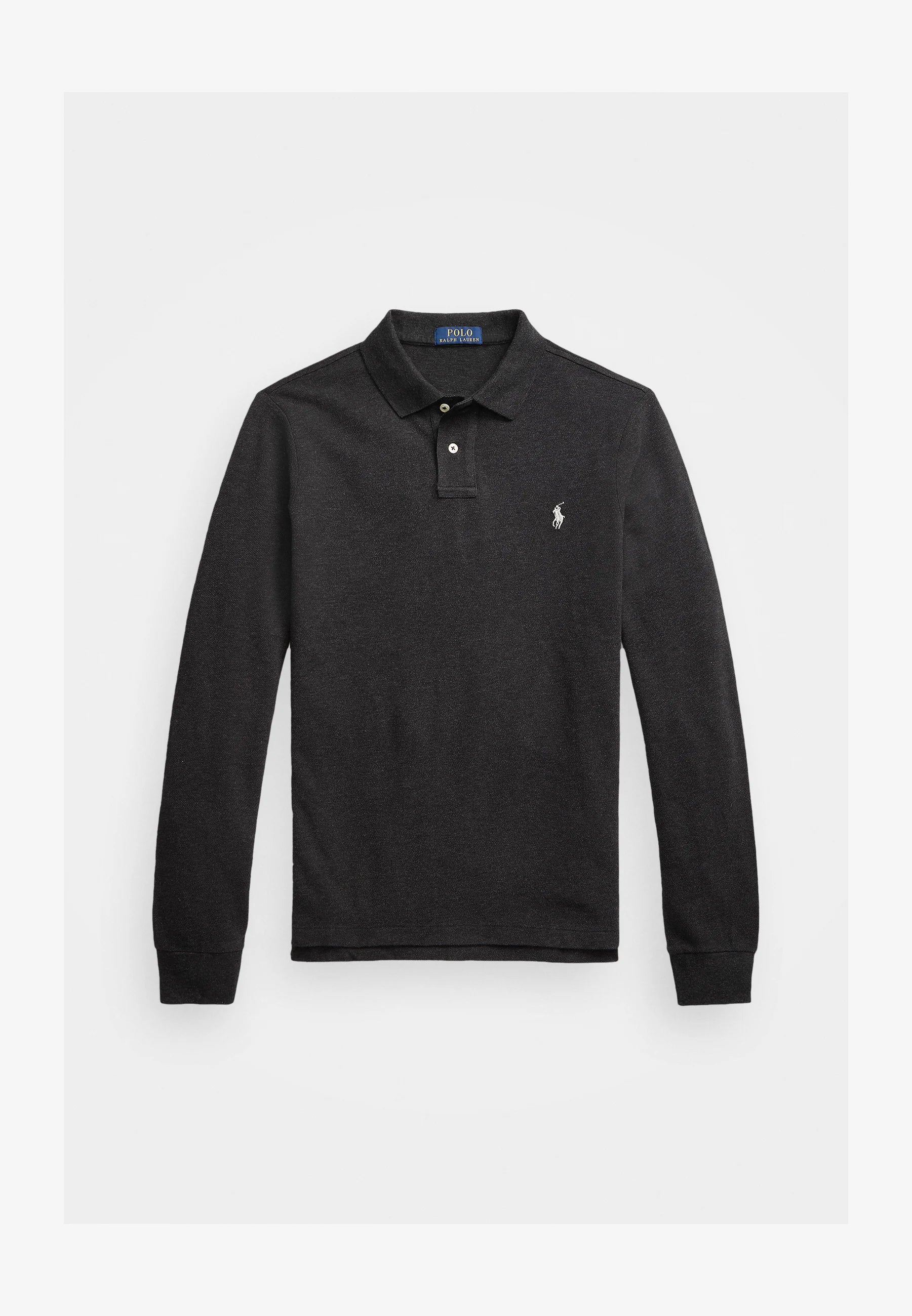 Polo  LONG SLEEVE - Langærmet T-shirt - black marl heather