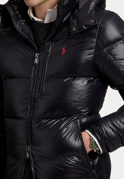 Polo  THE GORHAM GLOSSED DOWN JACKET - Down jackets - black