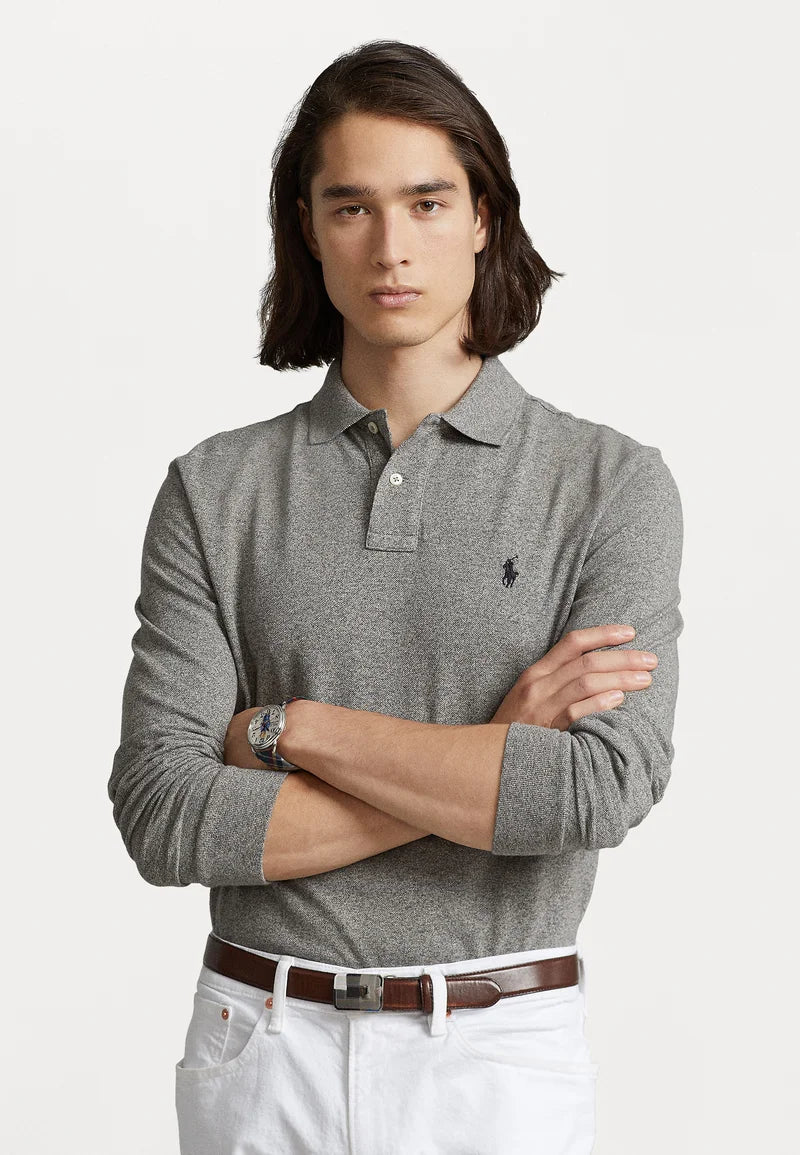 Polo  LONG SLEEVE - Langærmet T-shirt - canterbury heather