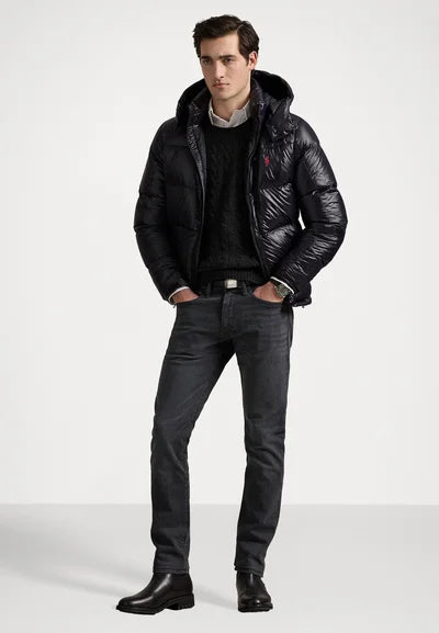Polo  THE GORHAM GLOSSED DOWN JACKET - Down jackets - black