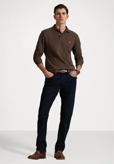 Polo  LONG SLEEVE - Langærmet T-shirt - nutmeg brown heather