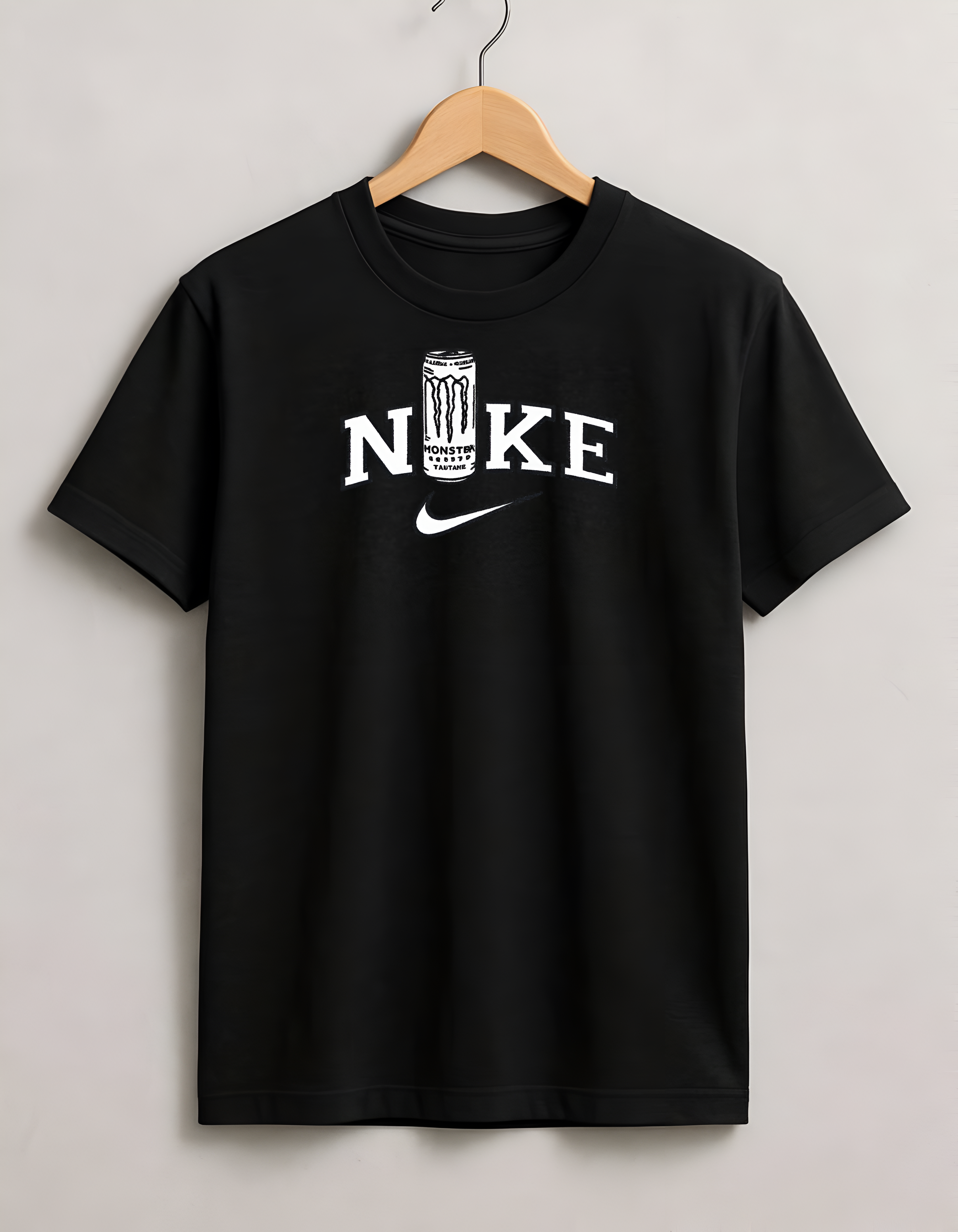 Graphic T-Shirt with Nike x Monster Energy Parody Print