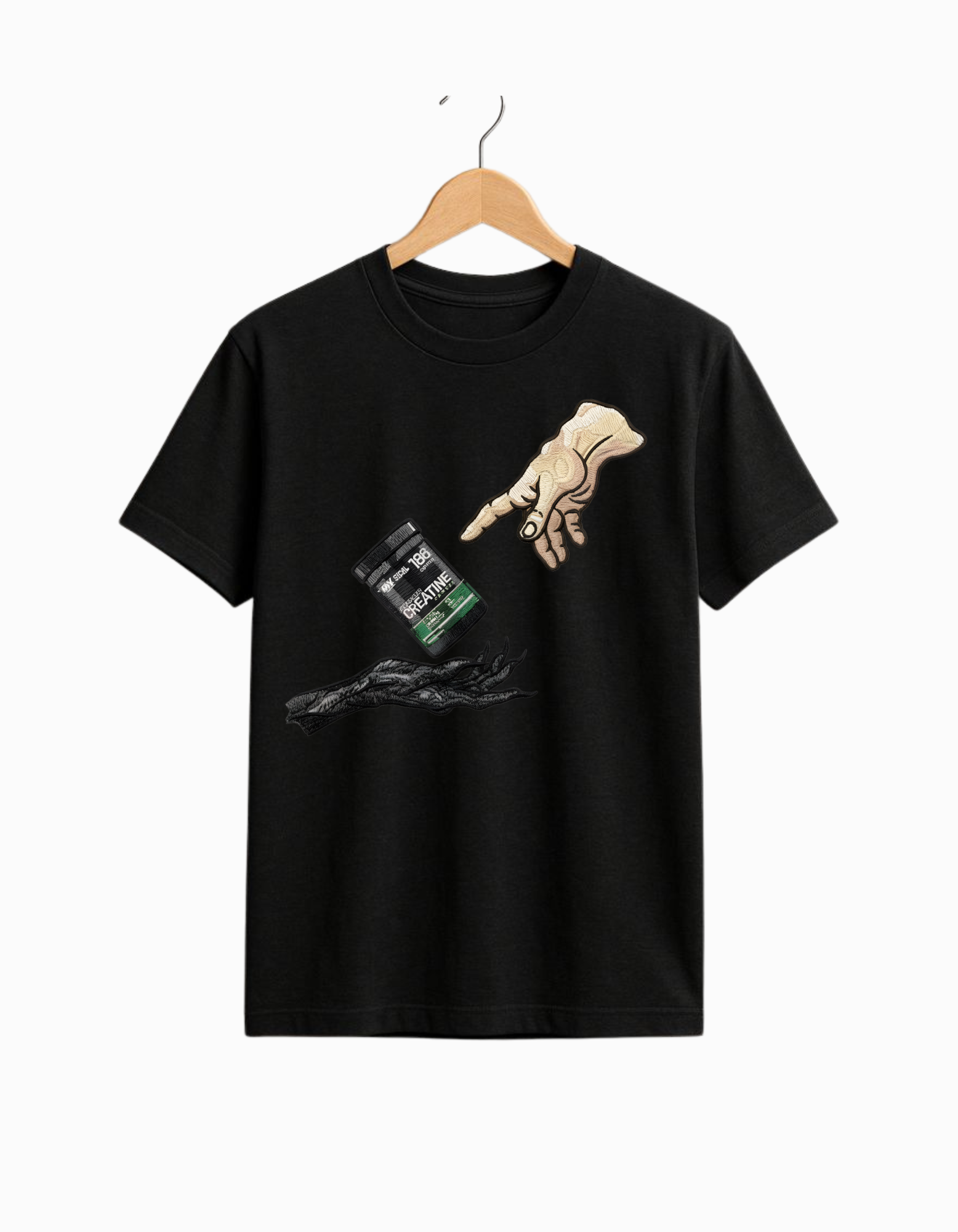 Creatine Touch Graphic Tee Embroidery Print  (All-Body Fit | Front Design)