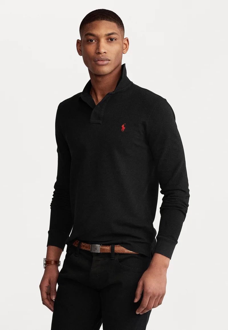 Polo  LONG SLEEVE - Langærmet T-shirt - black