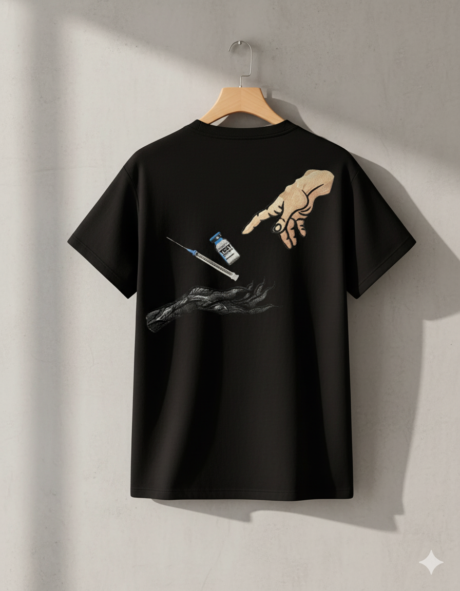 Divine Touch – Premium T-Shirt Graphic Tee (All-Body Fit | Back Design)
