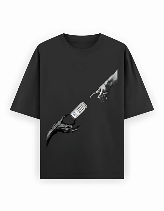 Gods of Energy – Monster Edition Graphic Oversized Tee” Front