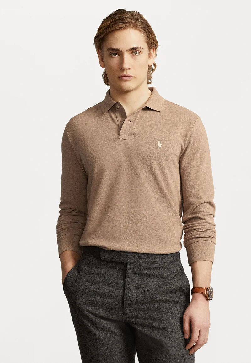 Polo  LONG SLEEVE - Langærmet T-shirt - grey cloud heather
