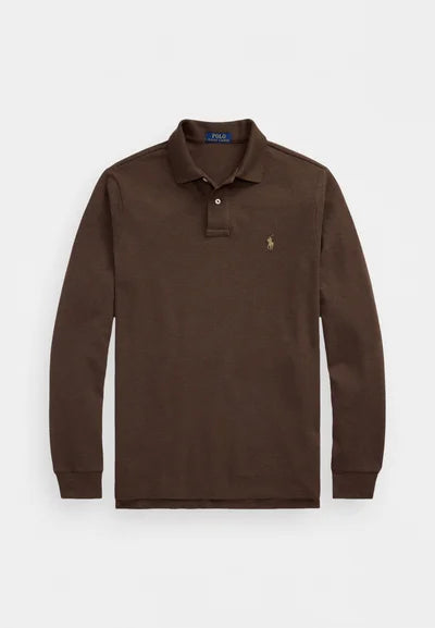 Polo  LONG SLEEVE - Langærmet T-shirt - nutmeg brown heather