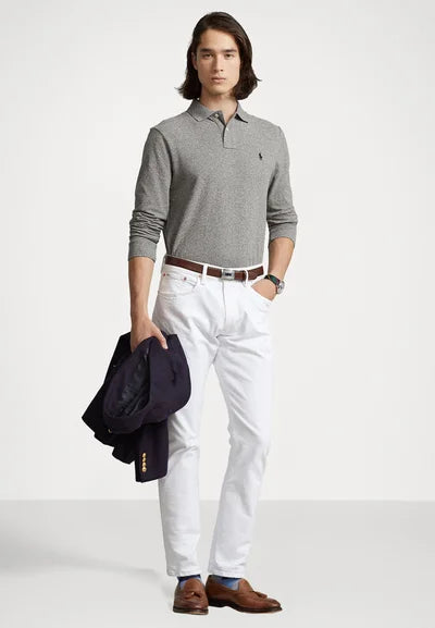 Polo  LONG SLEEVE - Langærmet T-shirt - canterbury heather