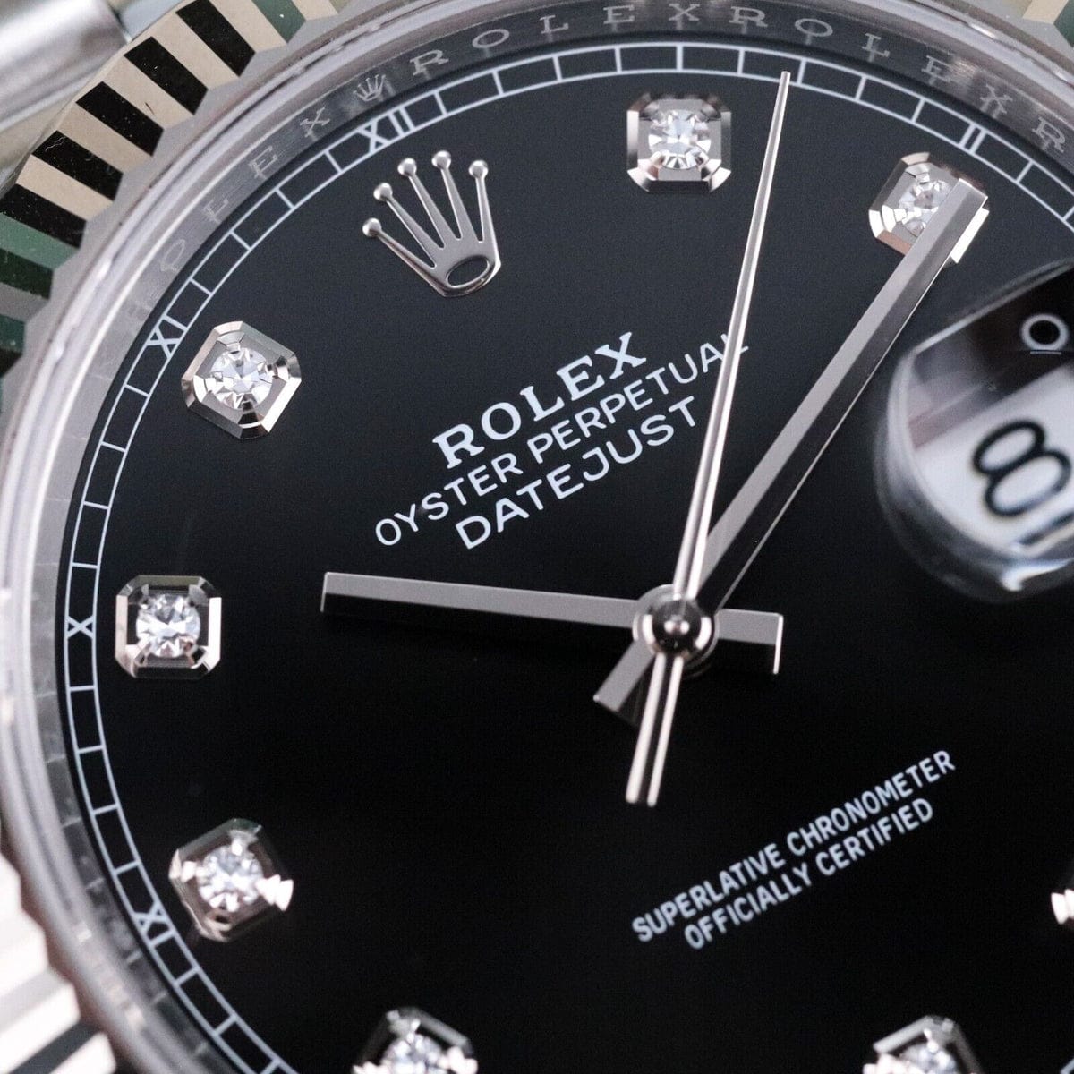 Rolex Datejust 41 Black Diamond Dial White Gold Fluted Bezel Jubilee Steel Oyster Perpetual Limited Offer