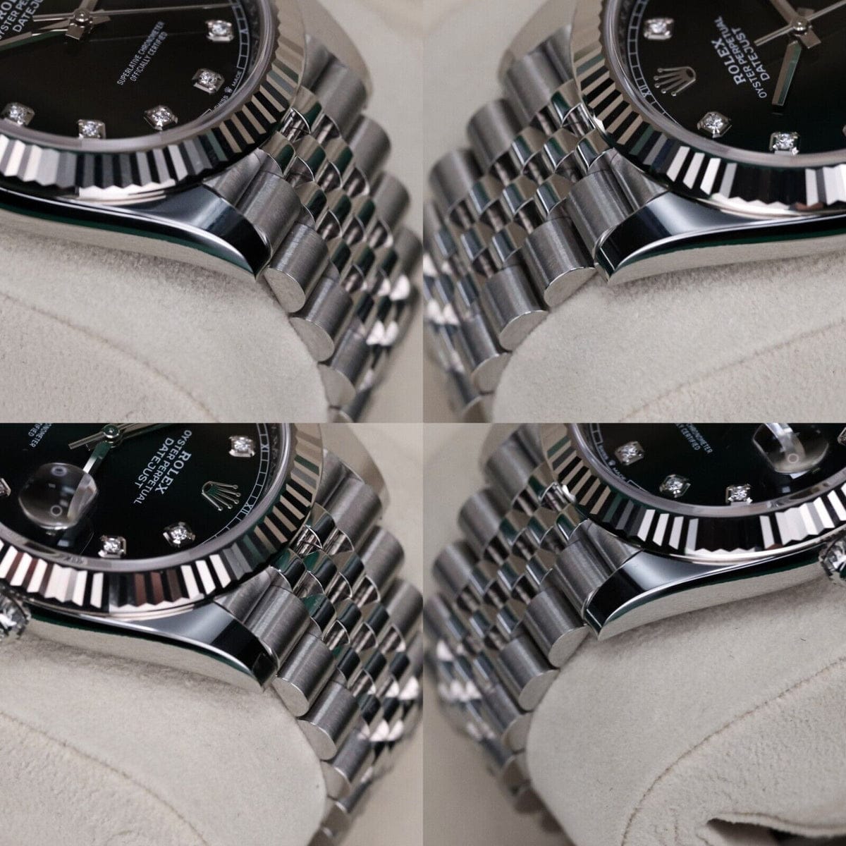 Rolex Datejust 41 Black Diamond Dial White Gold Fluted Bezel Jubilee Steel Oyster Perpetual Limited Offer