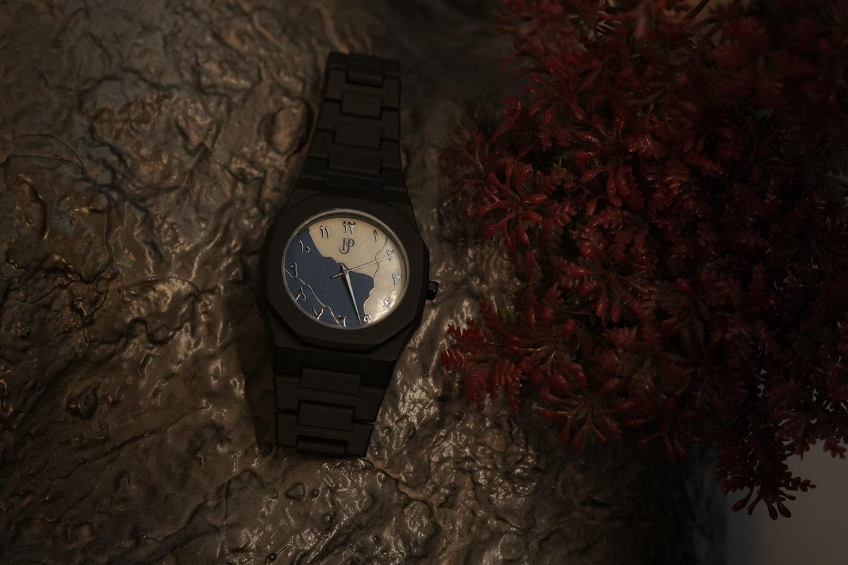 JP Black Ceramic Edition Watch – Dual-Tone Dial with Arabic Numerals & Sleek Matte Finish